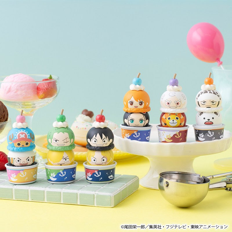 ONE PIECE Tsumichen Ice Cream Mascot Figure Set with Waffle Cone Cup