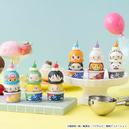 ONE PIECE Tsumichen Ice Cream Mascot Figure Set with Waffle Cone Cup