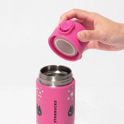 Starbucks Halloween 2024 Stainless Steel Bottle Pink Cat 381ml