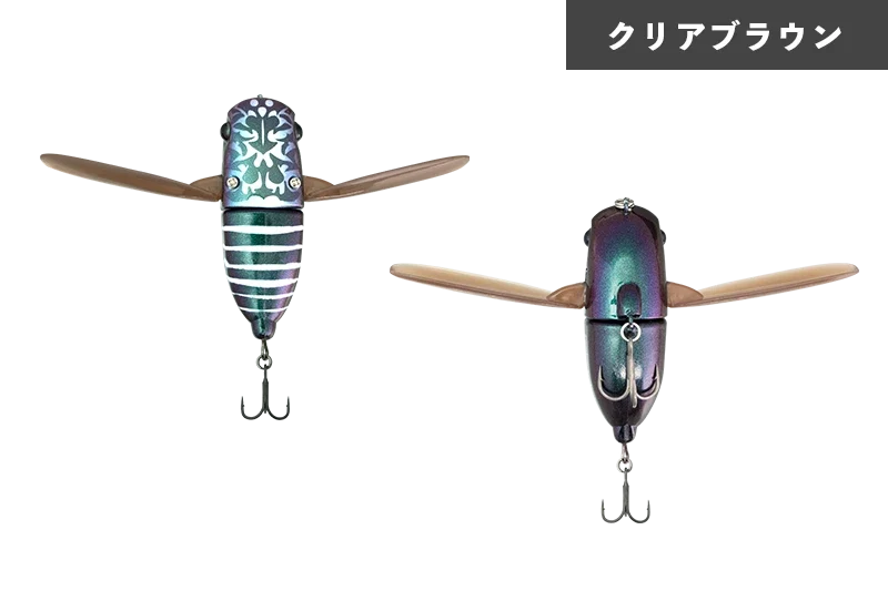 JACKALL SUISEN Soft Wing Material Topwater Cicada Lure 43 mm 5g bass fishing