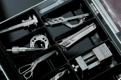 12 Types Micro Tool Set Miniature Collectibles Attaché Case Dad Gift