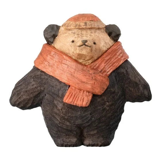 Masao Takahata Woodcarving Style Bear Figure Collection Complete 5 Set
