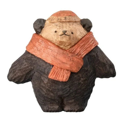 Masao Takahata Woodcarving Style Bear Figure Collection Complete 5 Set