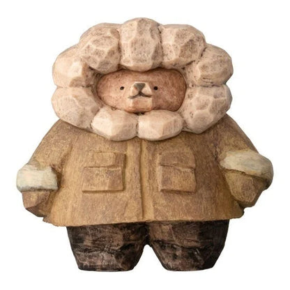 Masao Takahata Woodcarving Style Bear Figure Collection Complete 5 Set