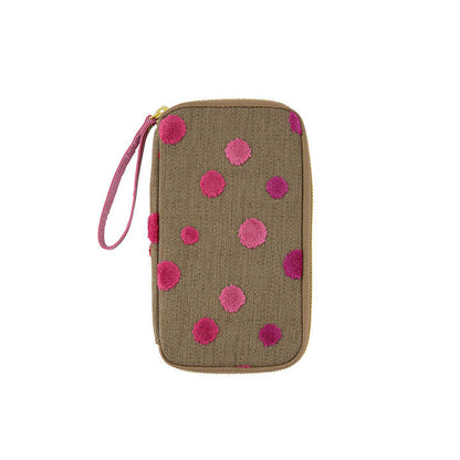 Hobonichi Techo 2026 Pink Polka Dot Small Drawer Pouch