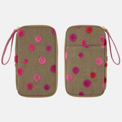 Hobonichi Techo 2026 Pink Polka Dot Small Drawer Pouch