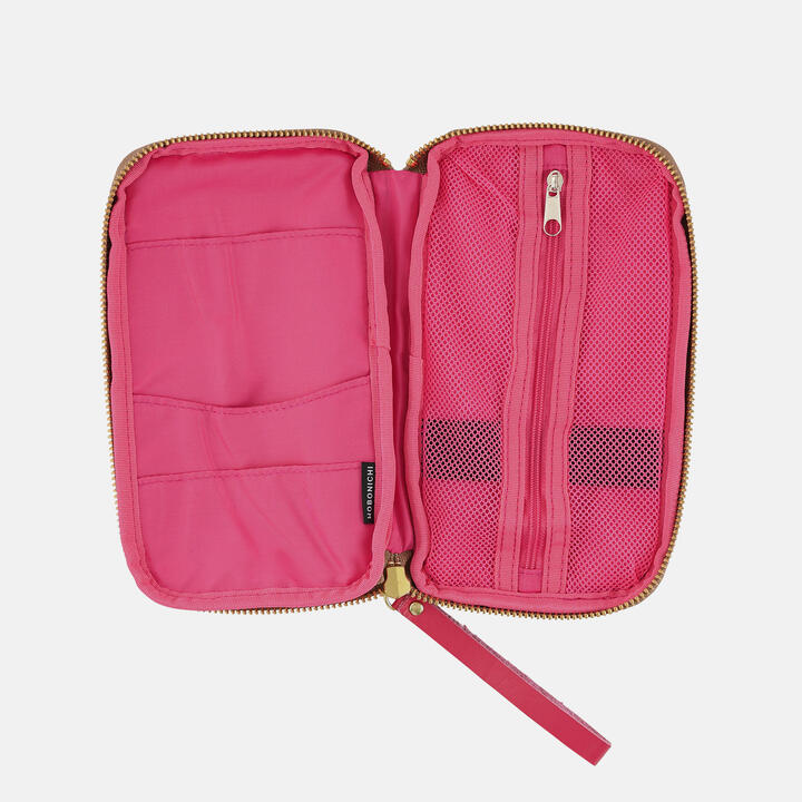 Hobonichi Techo 2026 Pink Polka Dot Small Drawer Pouch