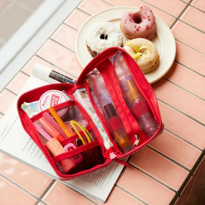 Hobonichi Drawer Pouch Small Transparent Check PVC Organizer Case Multi Pocket Japan