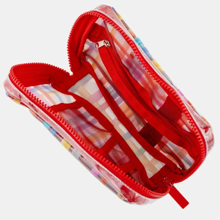 Hobonichi Drawer Pouch Small Transparent Check PVC Organizer Case Multi Pocket Japan