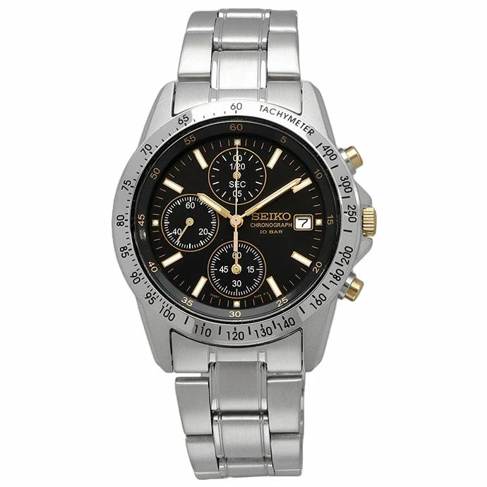 SEIKO SPIRIT SBTQ043 Black Quartz Stainless Steel Watch