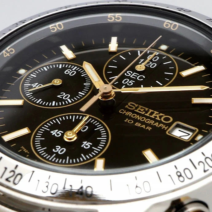 SEIKO SPIRIT SBTQ043 Black Quartz Stainless Steel Watch