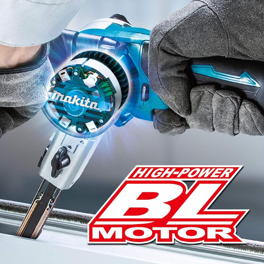 Makita BS180DZ Cordless Belt Sander Body Only with Side Grip 9mm Sanding Belts