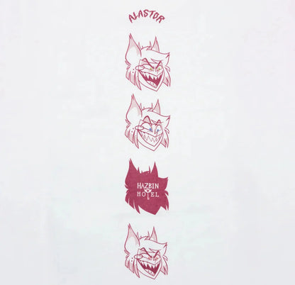 HAZBIN HOTEL Alastor Face 4 Panel T-Shirt