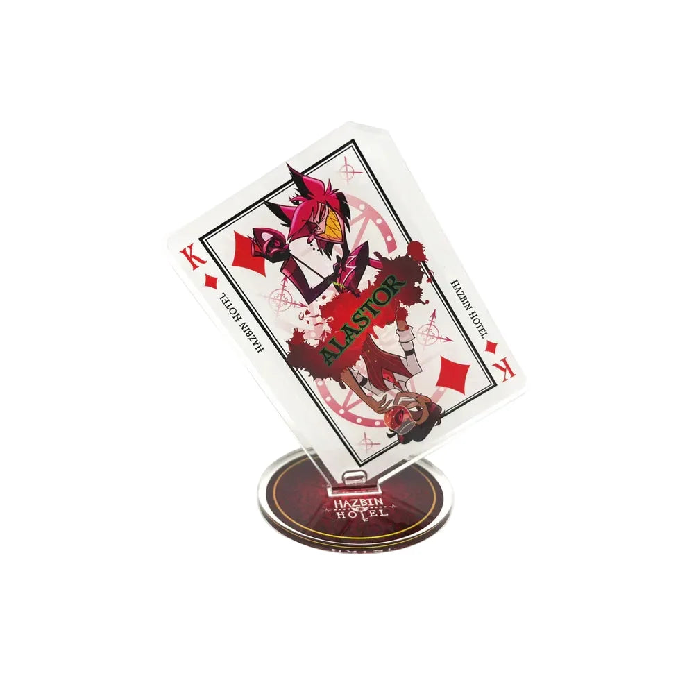 Hazbin Hotel Alastor Playing Card Acrylic Stand & Keychain