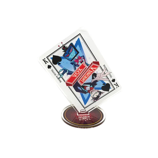 Hazbin Hotel Vox Playing Card Acrylic Stand & Keychain