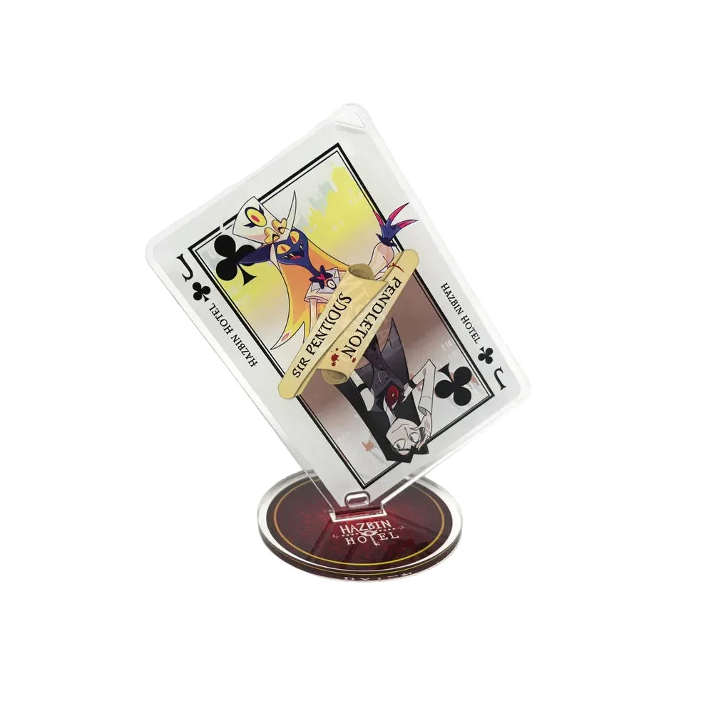 Hazbin Hotel Sir Pentious Playing Card Acrylic Stand & Keychain