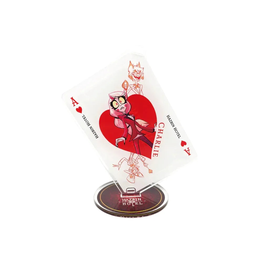 Hazbin Hotel Charlie Playing Card Acrylic Stand & Keychain