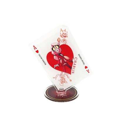 Hazbin Hotel Charlie Playing Card Acrylic Stand & Keychain