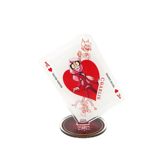 Hazbin Hotel Charlie Playing Card Acrylic Stand & Keychain