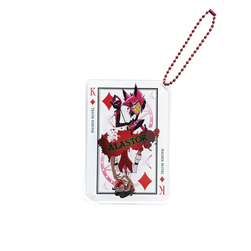 Hazbin Hotel Alastor Playing Card Acrylic Stand & Keychain