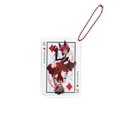 Hazbin Hotel Alastor Playing Card Acrylic Stand & Keychain