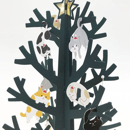 Christmas Greeting Card – Cat Tree Pop-Up Card