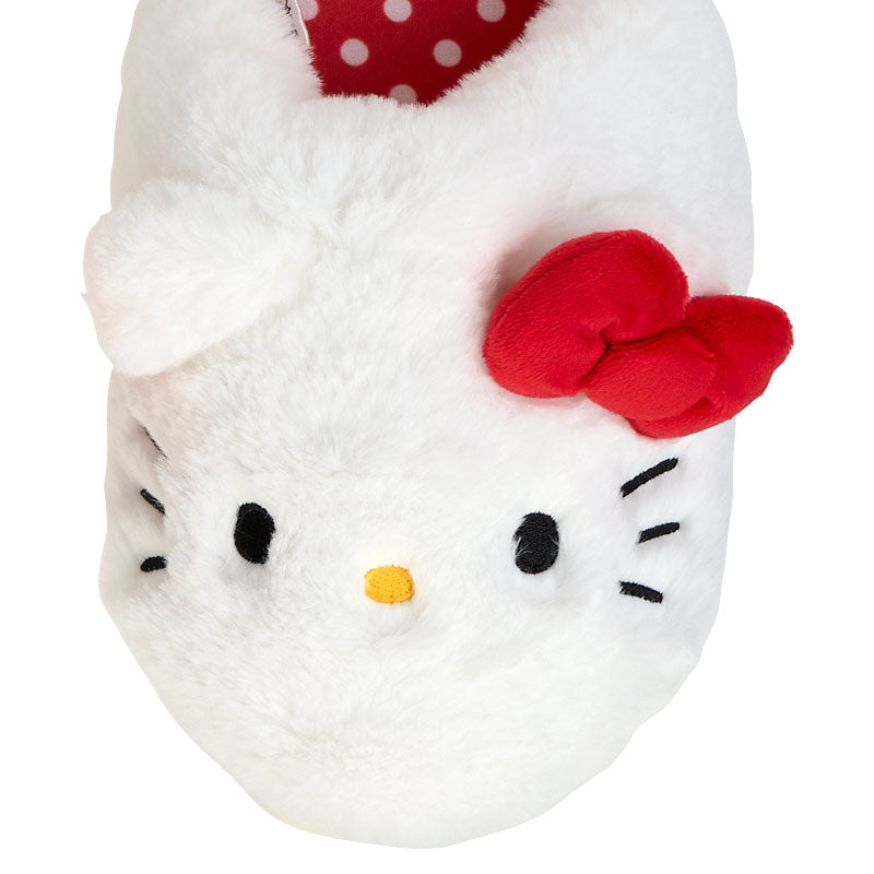 Sanrio Hello Kitty Face Plush Slippers – Adult Size