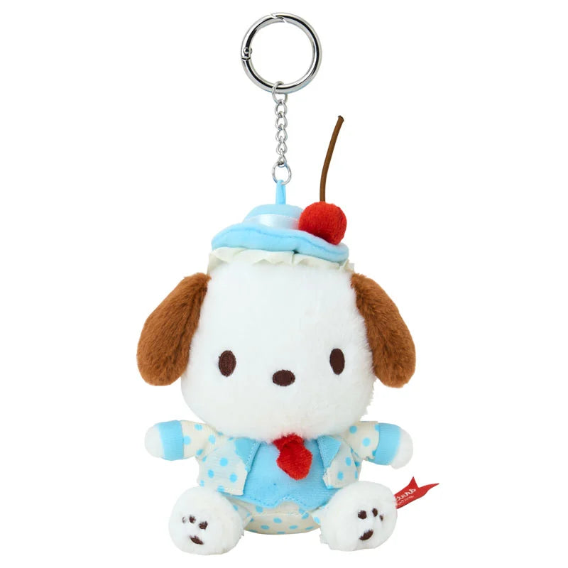 Sanrio Pochacco Sweet Cake Collection Mascot Holder Plush Keychain Bag Charm