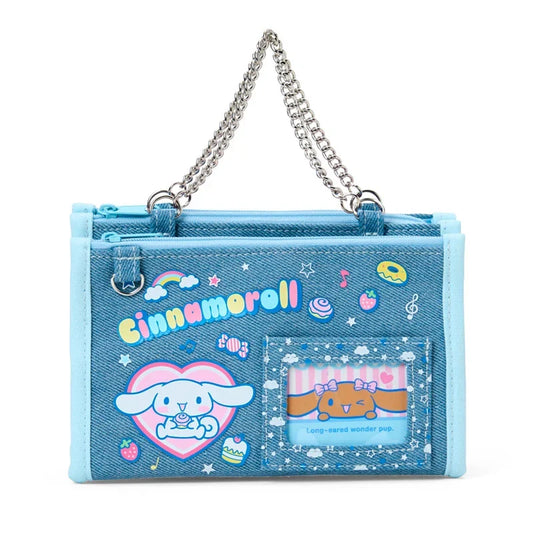 Sanrio Cinnamoroll Denim Pouch with Chain Handle