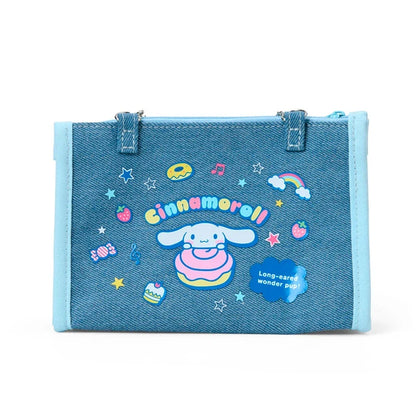 Sanrio Cinnamoroll Denim Pouch with Chain Handle