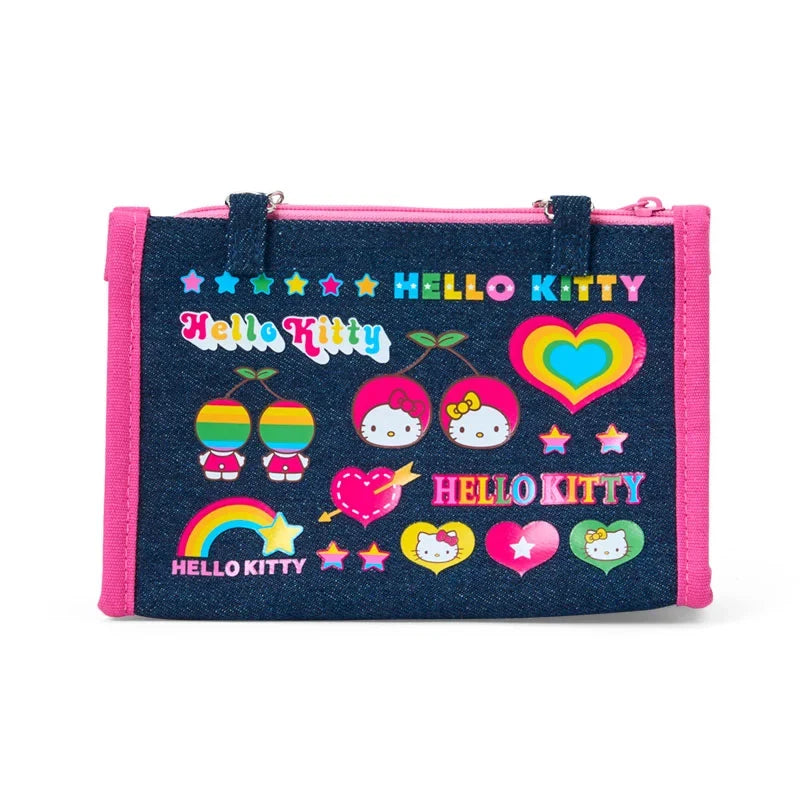 Sanrio Hello Kitty Denim Pouch with Chain Handle