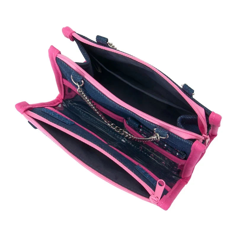 Sanrio Hello Kitty Denim Pouch with Chain Handle